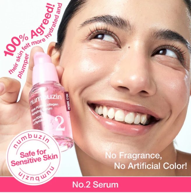 Numbuzin N°2 – Sérum Repulpant au Collagène, Rose & Peptides