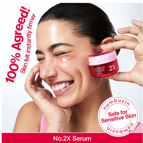Numbuzin – No.2 Rose PDRN Collagen 2X Plumping Serum