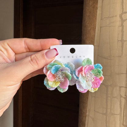 Boucles d’oreilles multicolore pour de magnifiques, tenue d’été 🌸