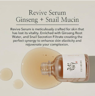 Beauty Of Joseon Revive Serum  Ginseng + Snail Mucin