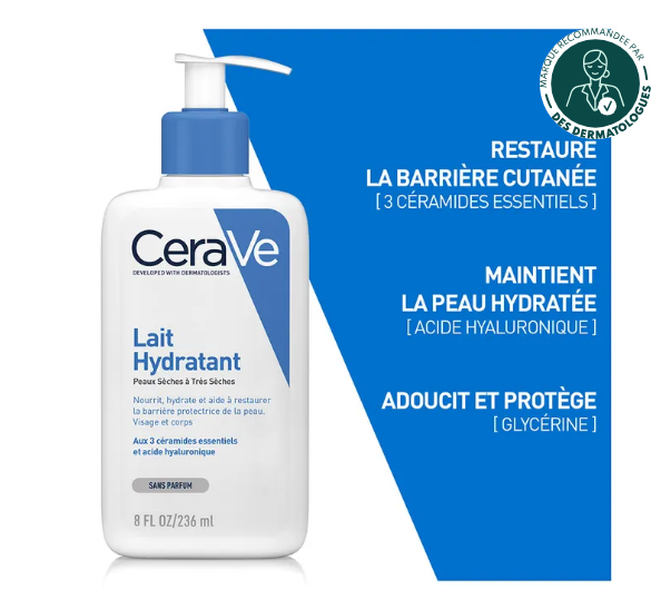 Cerave Body Lait Hydratant Visage Et Corps Peaux Seches A Tres Seches 236ml