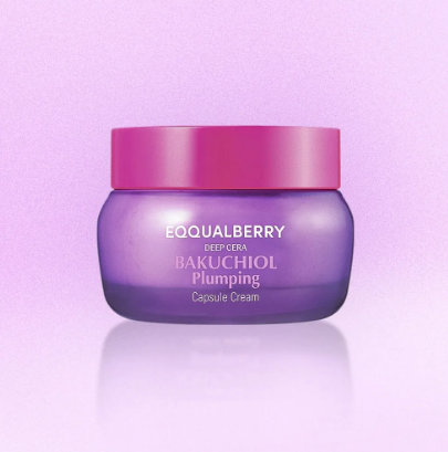 EQQUALBERRY Bakuchiol Plumping Capsule Cream 50ml – Crème Anti-Âge Raffermissante