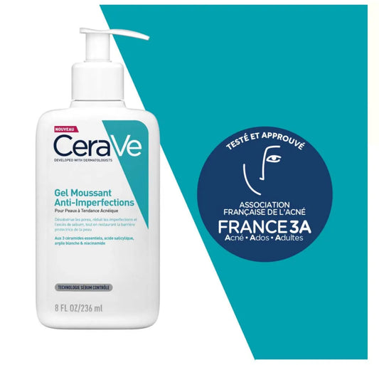 Cerave Face Gel Moussant Anti-imperfections Peaux à imperfections et à tendance acnéique 236ml