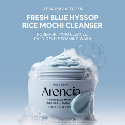 Arencia Fresh Blue Hyssop Rice Mochi Cleanser 120g