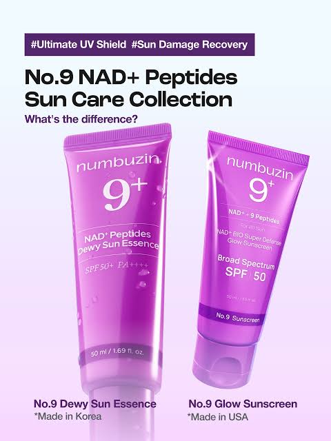 numbuzin No.9 NAD Peptides Dewy Sun Essence SPF50+ PA++++50ml
