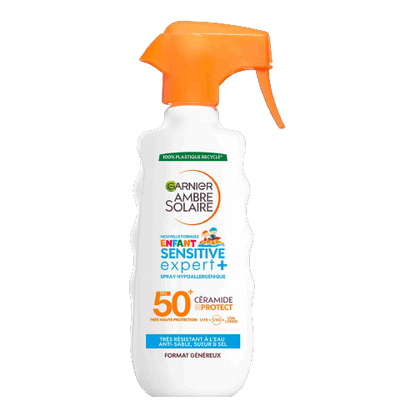 GARNIER AMBRE SOLAIRE Spray Gâchette Sensitive Expert+ Très Haute Protection FPS 50+ 270ml