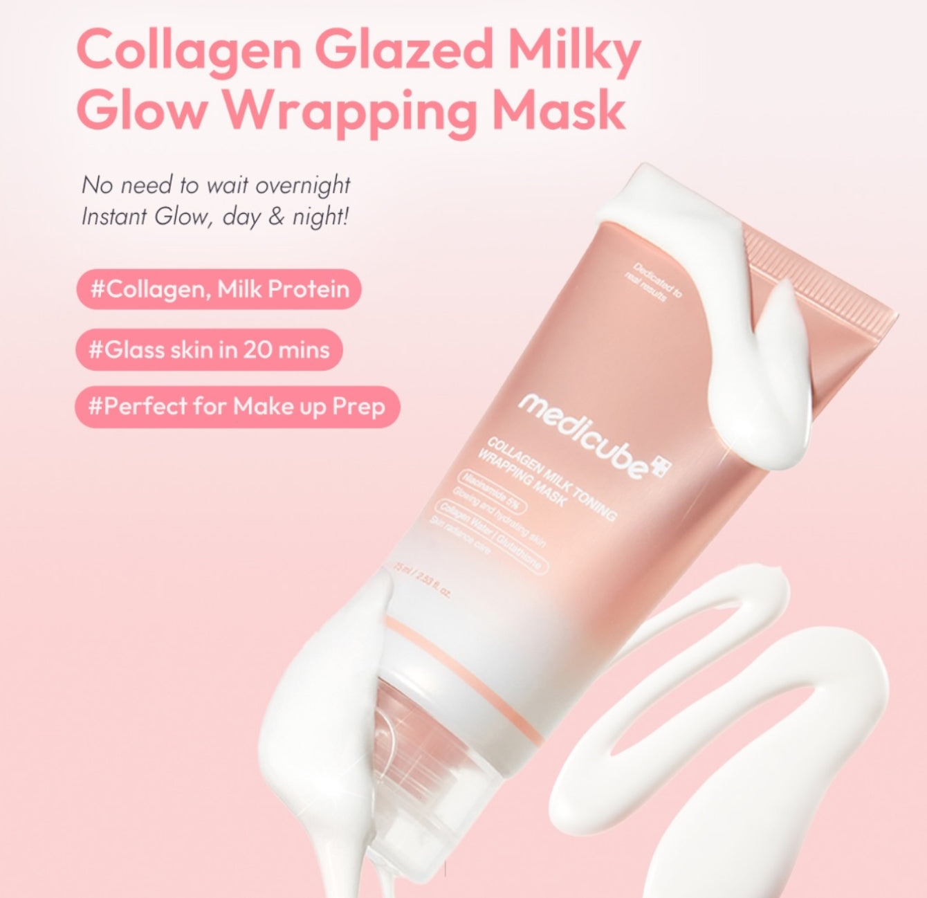 Medicube COLLAGEN Milk Toning Wrapping Mask 75ml