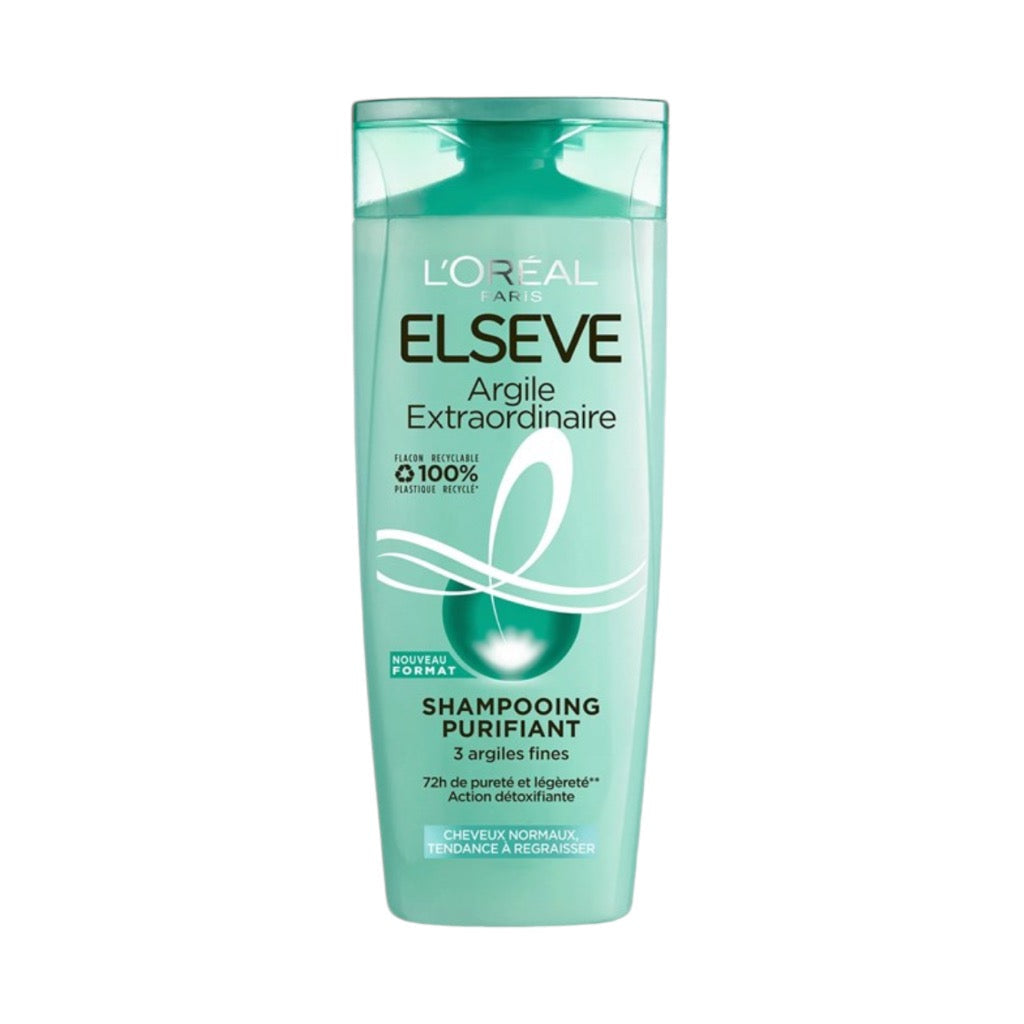 Elseve Shampoing Argile Extraordinaire Purifiant Pour Cheveux Gras 250ml