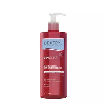 DEXERYL DEXECLEAR Gel Moussant Anti-Imperfections Visage & Corps Peaux Grasses à Tendance Acnéique 400 ml