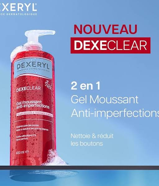 DEXERYL DEXECLEAR Gel Moussant Anti-Imperfections Visage & Corps Peaux Grasses à Tendance Acnéique 400 ml