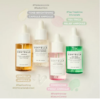 SKIN1004 Madagascar Centella Ampoule Kit Quatre sérums 30ml