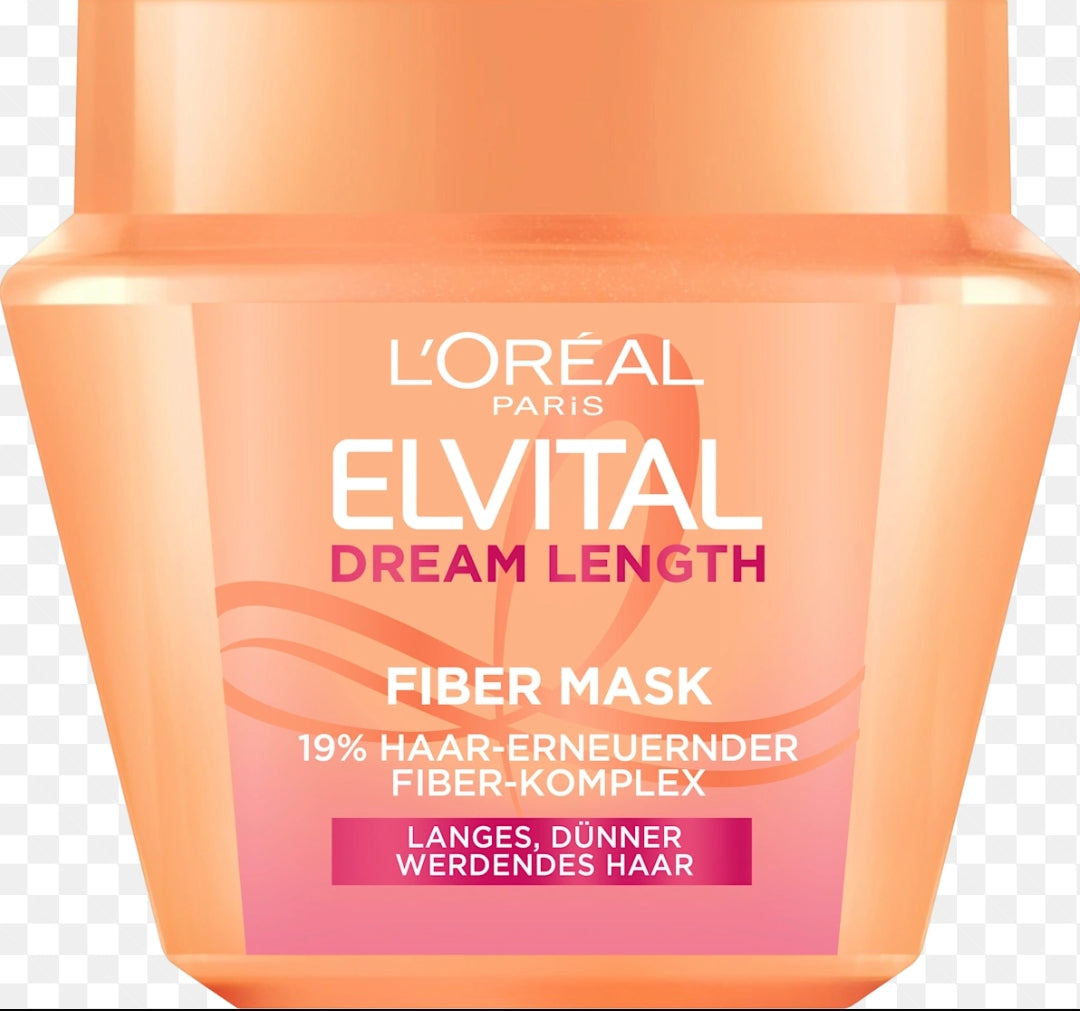 L'Oréal Paris Elvital Dream Length Fiber Mask (19% Haar-Erneuernder Fiber-Komplex, designed for long, thinning/damaged hair)300ml