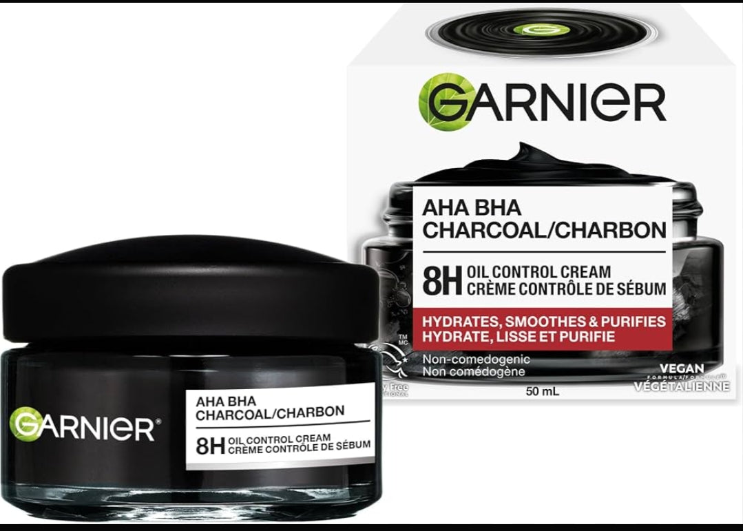Garnier Pure Active AHA BHA Charcoal 8H Oil Control Air Cream 50ml