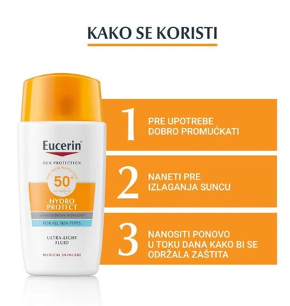 Eucerin Sun Protection Hydro Protect Fluide Ultra-Léger 50ml