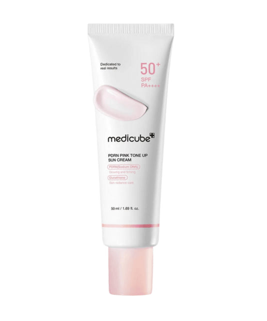 medicube pdrn rose tone up crème soleil spf50 50ml