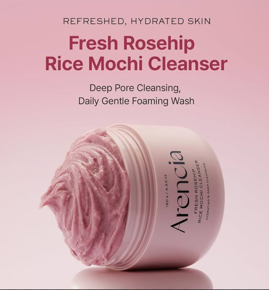 arencia fresh rosehip rice mochi cleanser 120g
