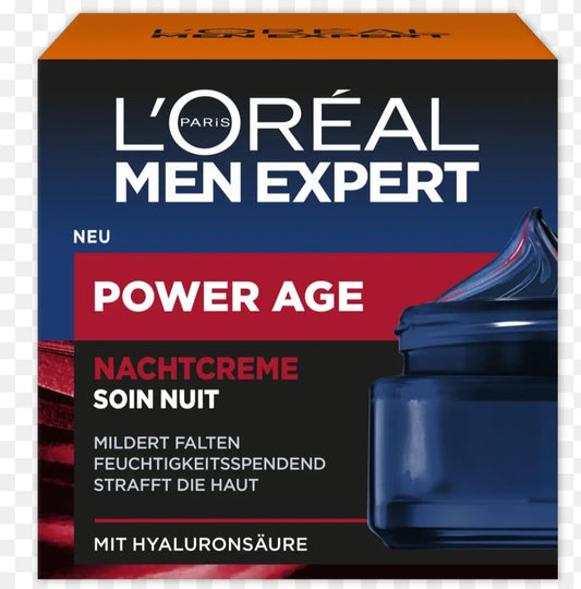 L'Oréal Paris Men Expert Power Age Revitalising Night Cream (German/French packaging: Power Age Nachtcreme / Soin Nuit)50ml