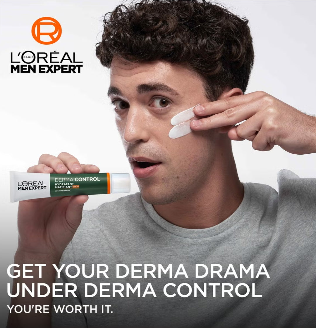 L'Oréal Paris Men Expert Derma Control Hydratant Matifiant SPF 30 (with 2% Niacinamide)40ml