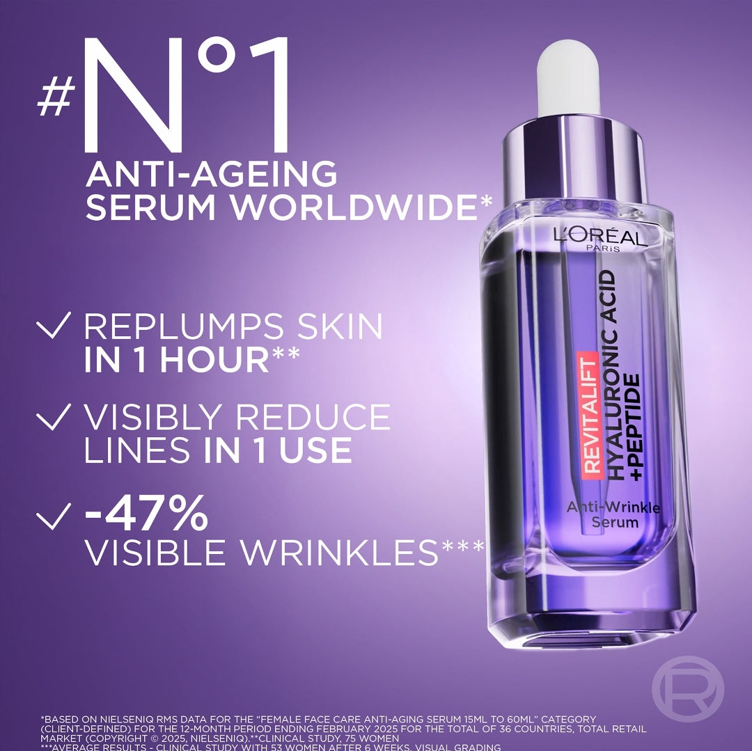 L'Oréal Paris Revitalift Filler Anti-Wrinkle Serum (Italian packaging: Siero Anti-Rughe Acido Ialuronico)30ml