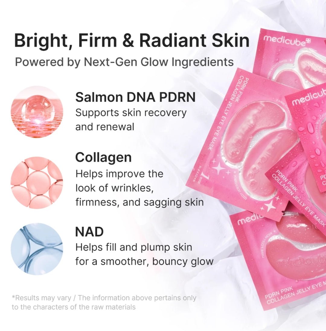 Medicube PDRN Pink Collagen Jelly Eye Mask 28 pairs