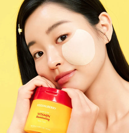 eqqualberry vitamin illuminating toner pads 180ml
